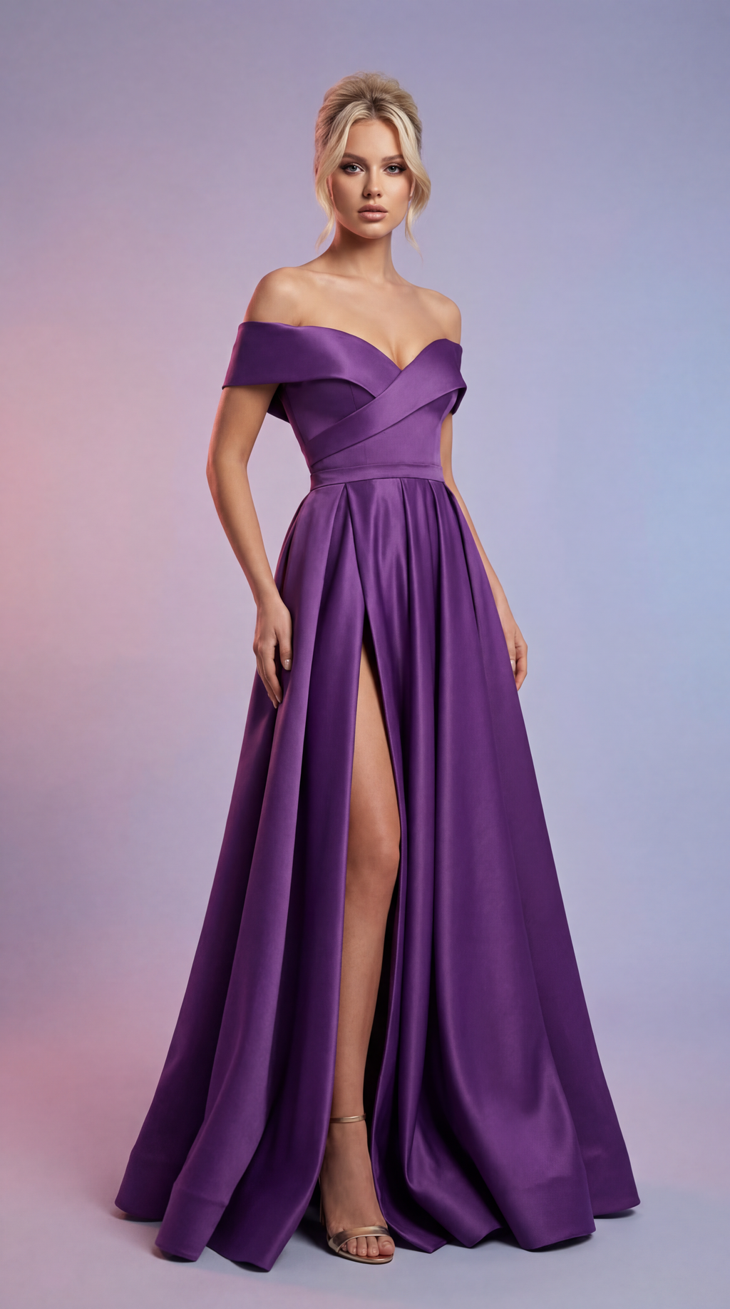 DIVA - Vestido de ceremonia largo en satén