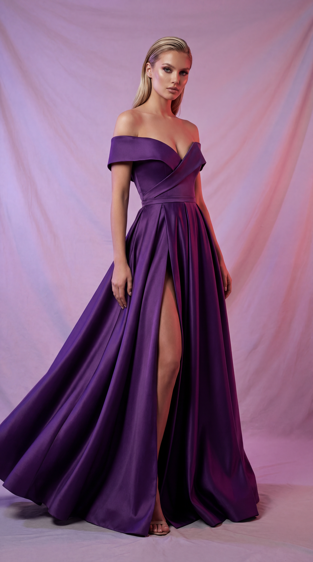 DIVA - Vestido de ceremonia largo en satén