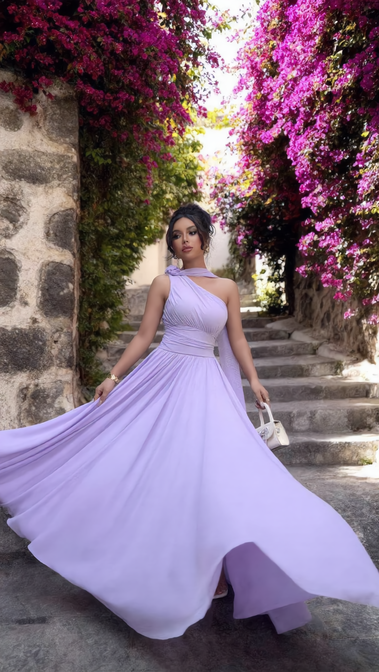 LILA - Vestido de ceremonia en tul ligero
