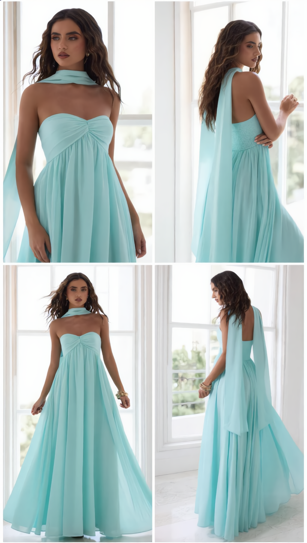 AGUA - Vestido de ceremonia largo
