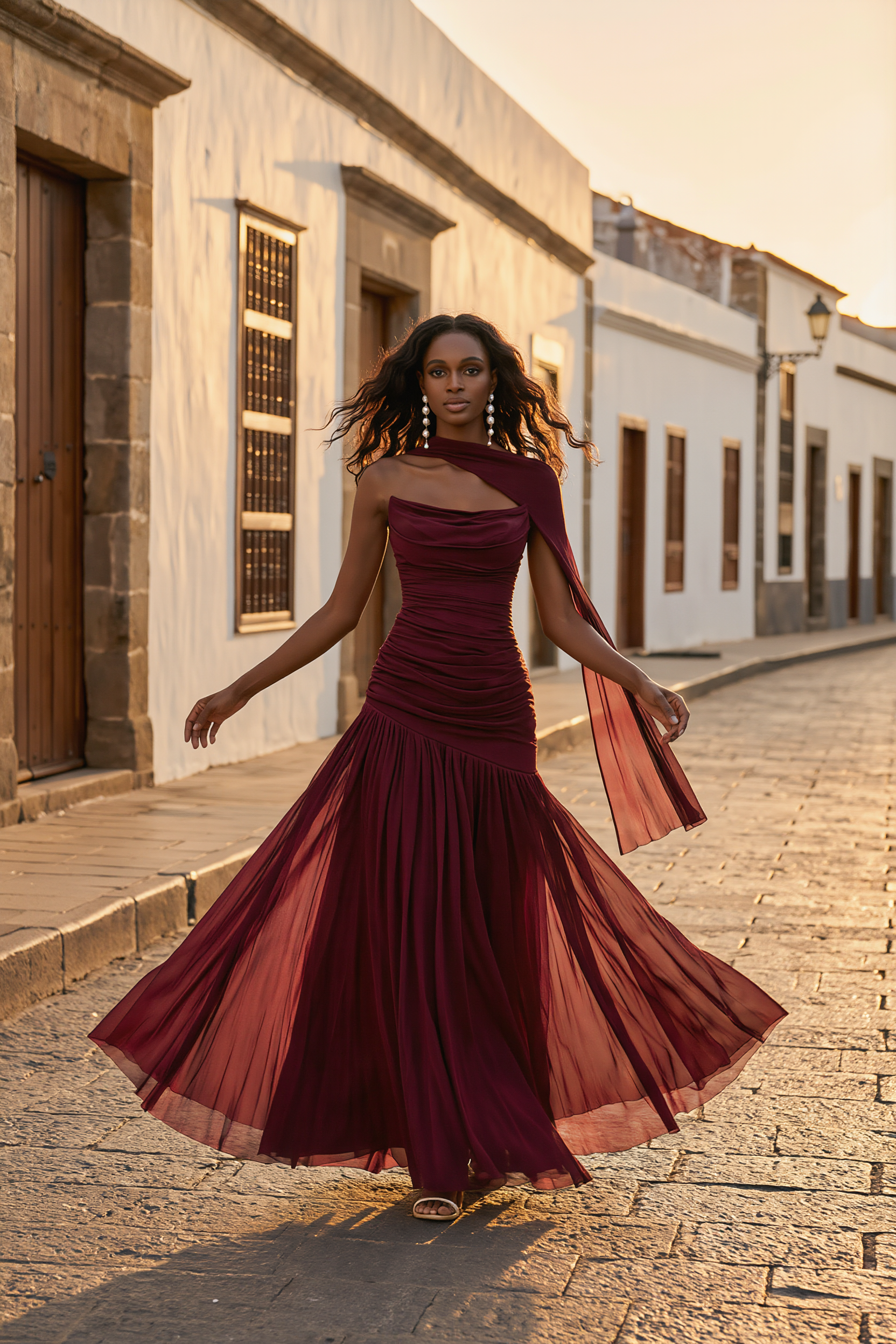 AURA - Vestido de ceremonia en tul ligero