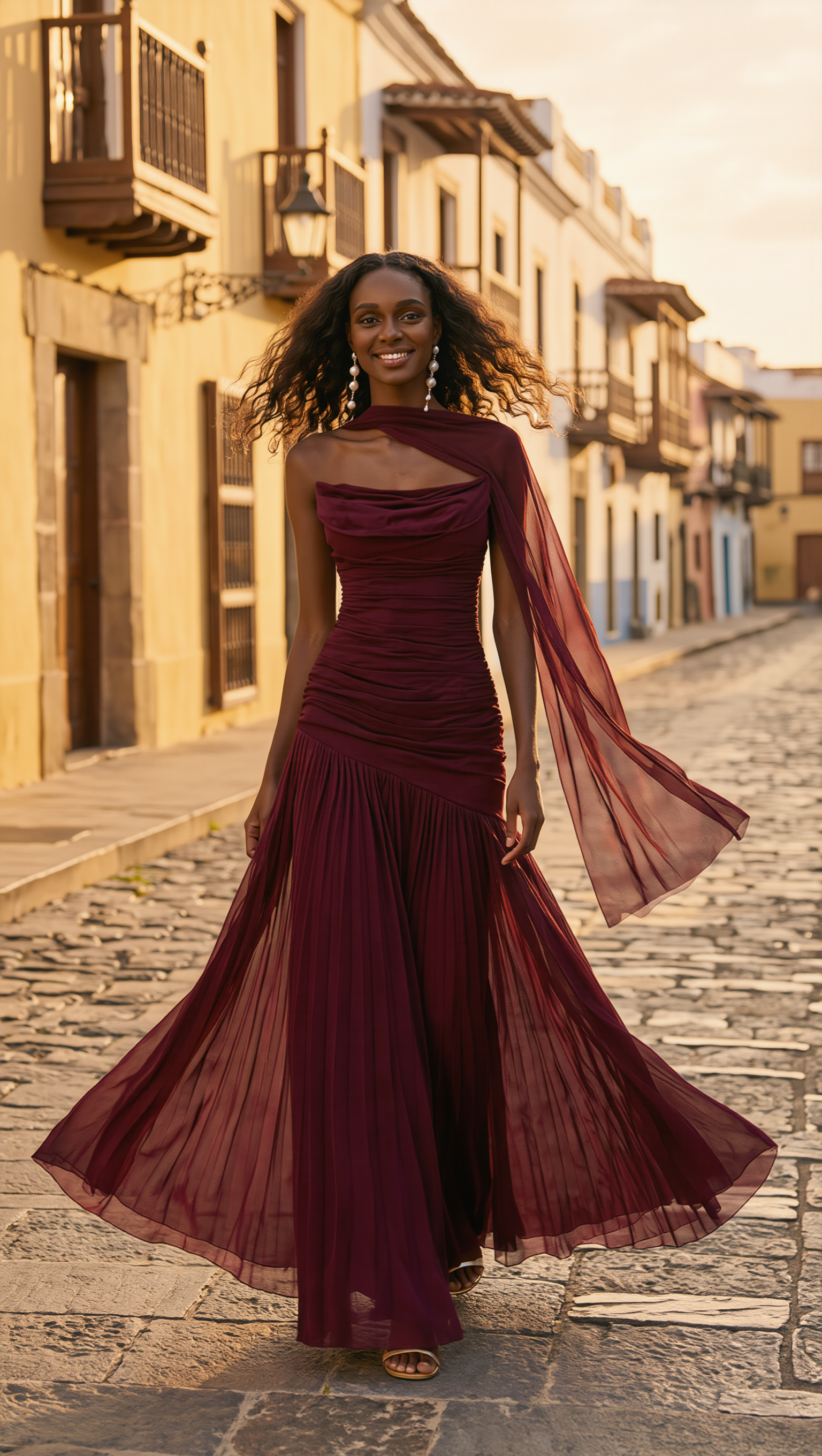 AURA - Vestido de ceremonia en tul ligero