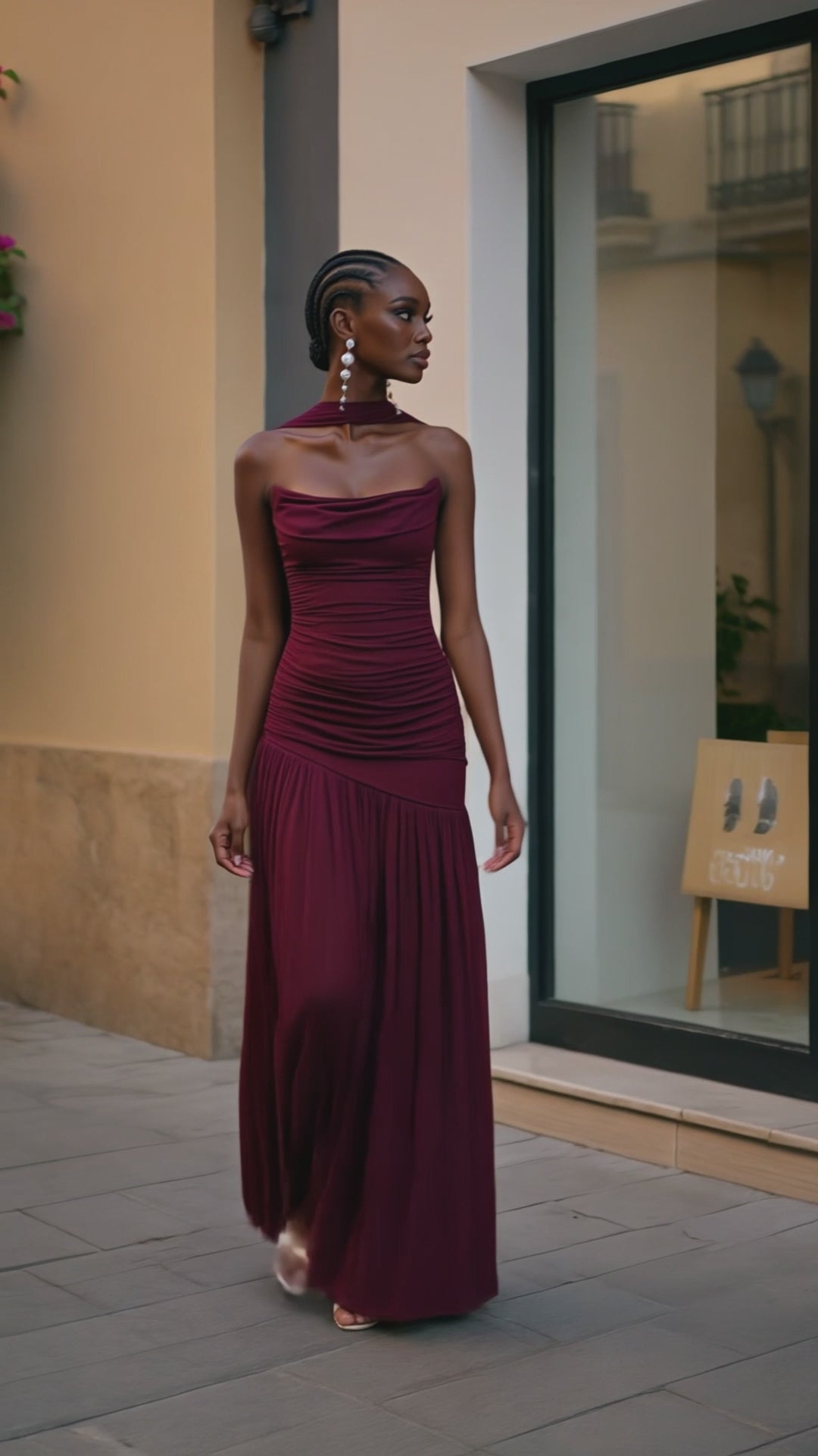 AURA - Vestido de ceremonia en tul ligero