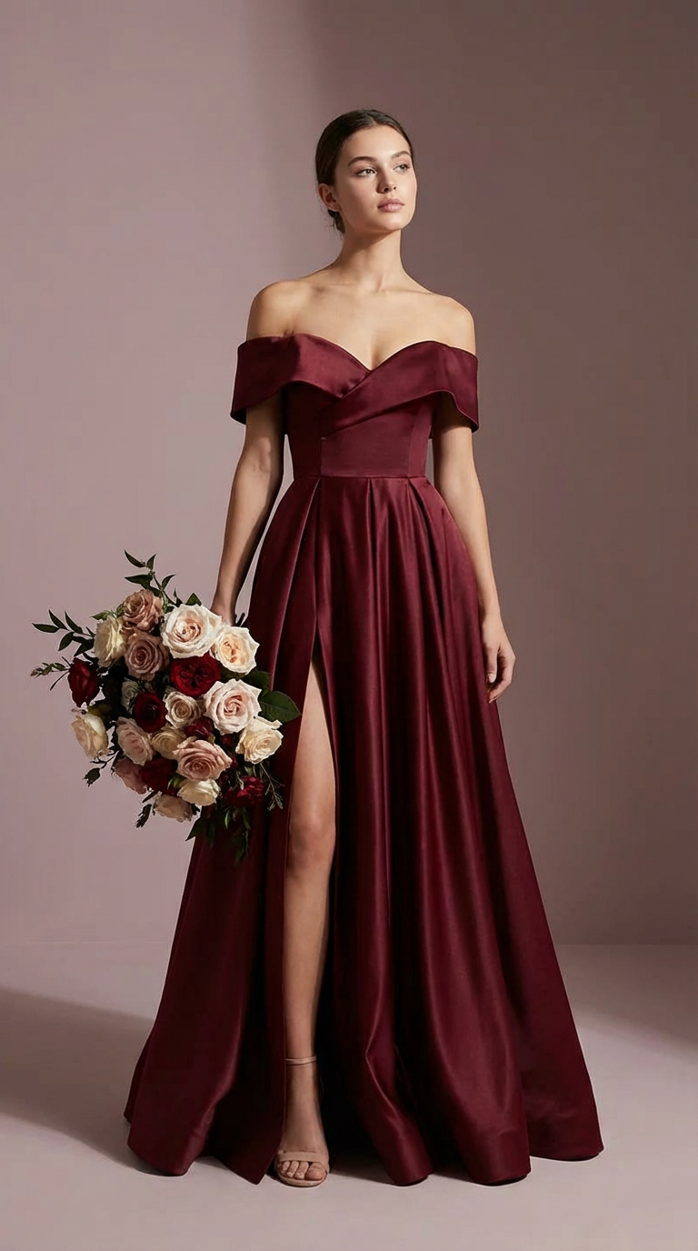 DIVA - Vestido de ceremonia largo en satén