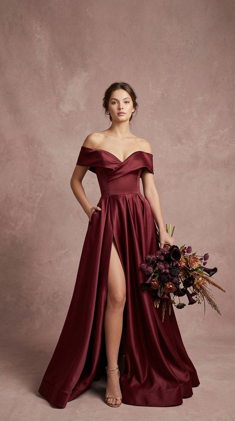 DIVA - Vestido de ceremonia largo en satén