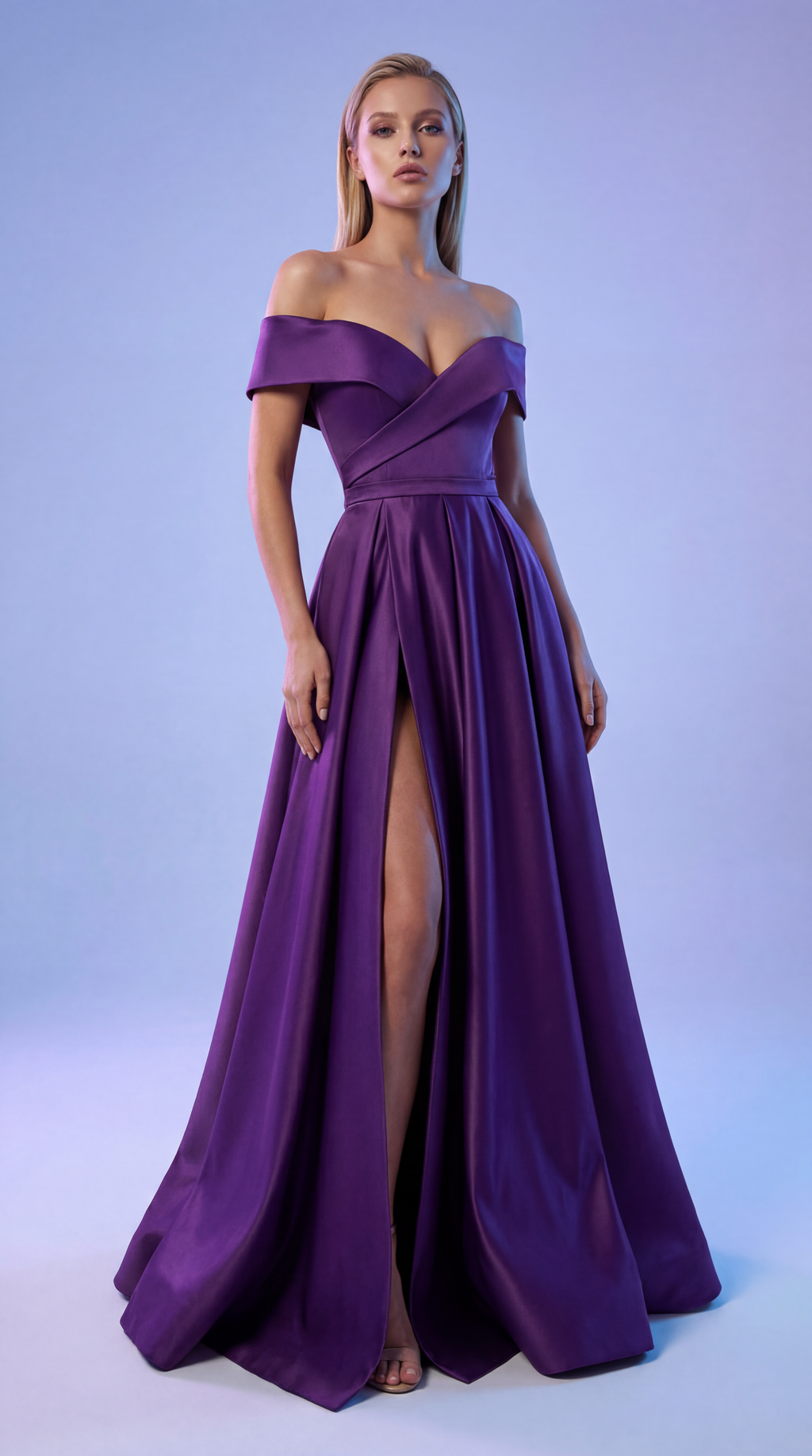 DIVA - Vestido de ceremonia largo en satén