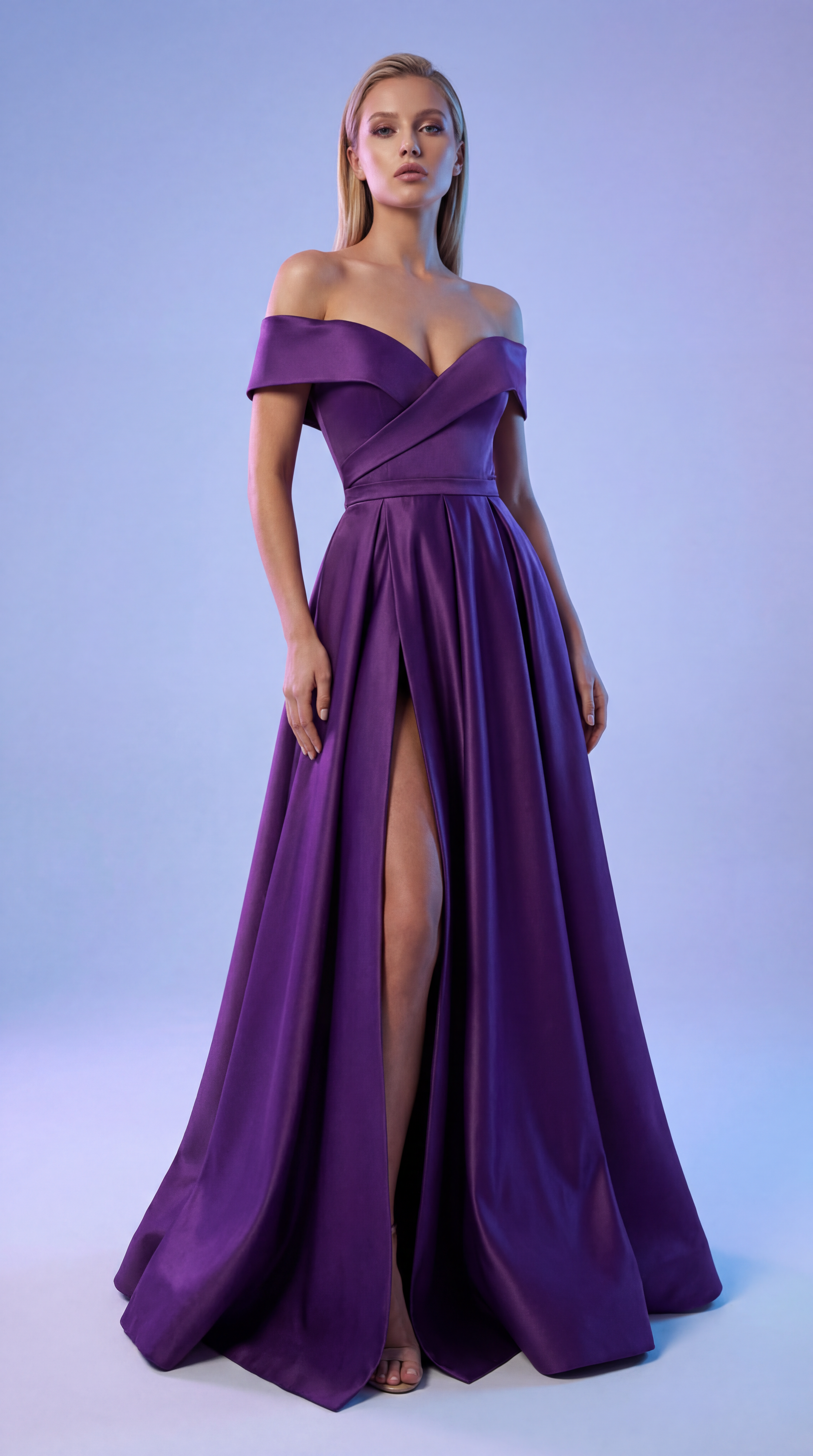 DIVA - Vestido de ceremonia largo en satén