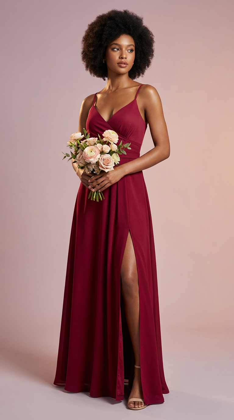 FRANCESCA - Vestido de ceremonia largo en crepe de satén