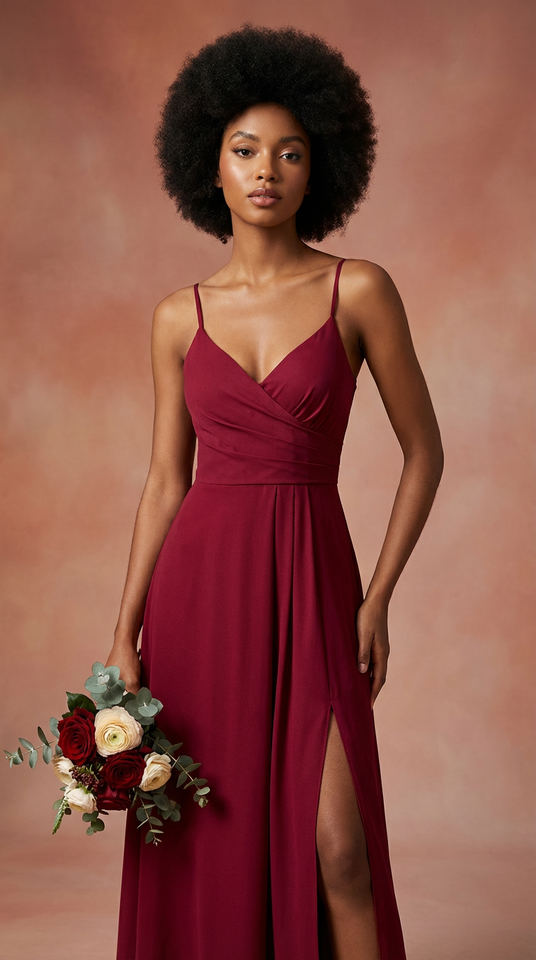 FRANCESCA - Vestido de ceremonia largo en crepe de satén