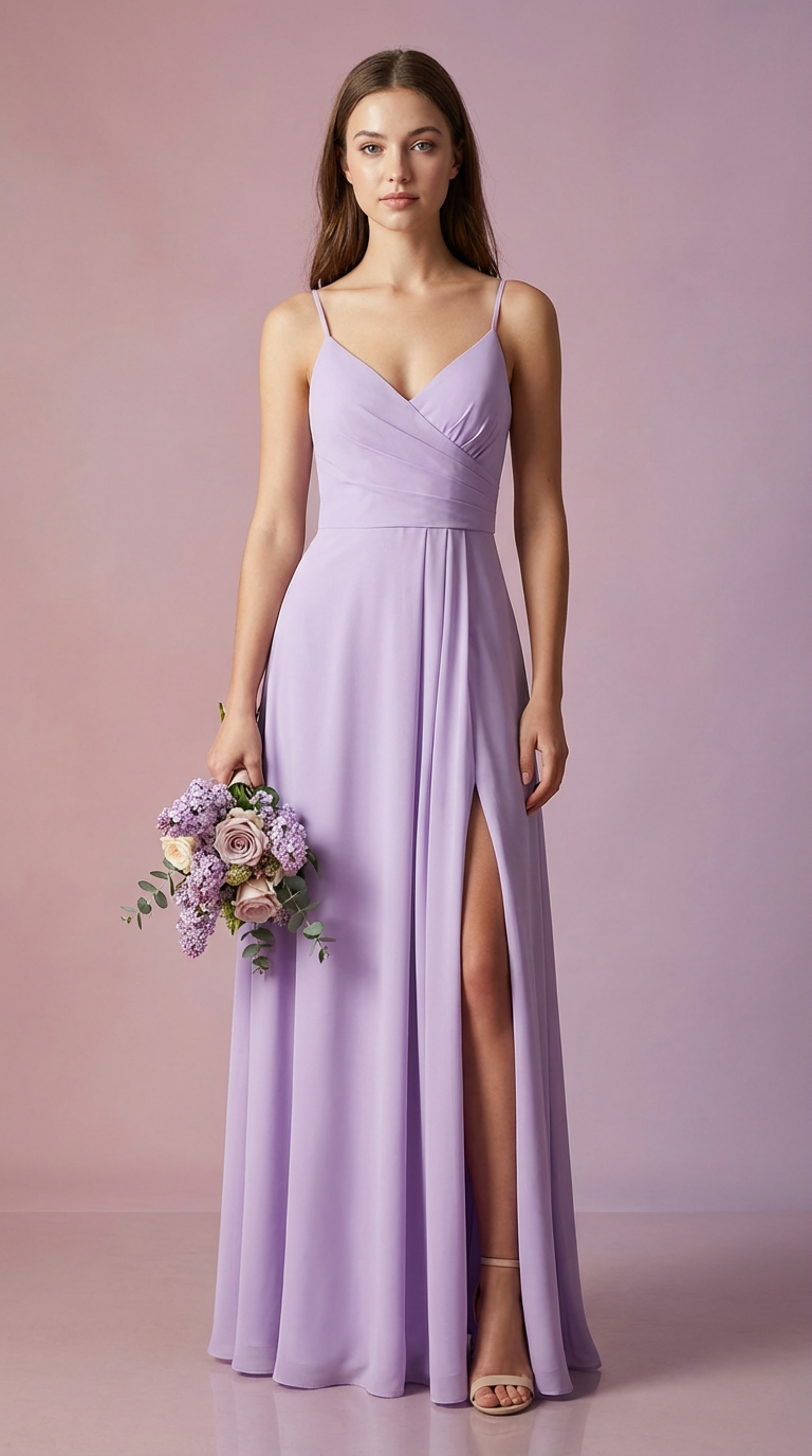 FRANCESCA - Vestido de ceremonia largo en crepe de satén