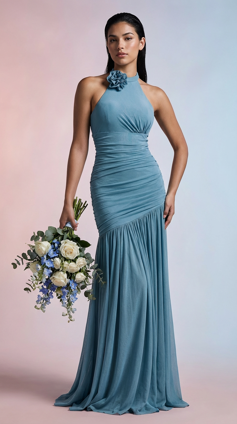 LARA - Vestido de ceremonia en chiffón
