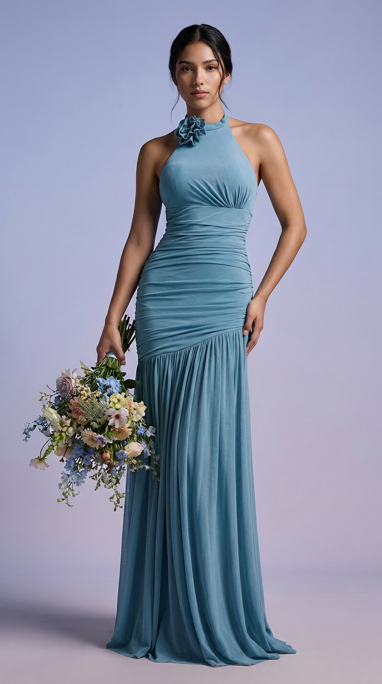 LARA - Vestido de ceremonia en chiffón