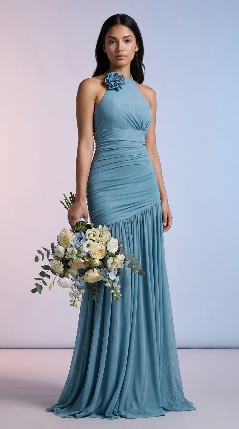 LARA - Vestido de ceremonia en chiffón