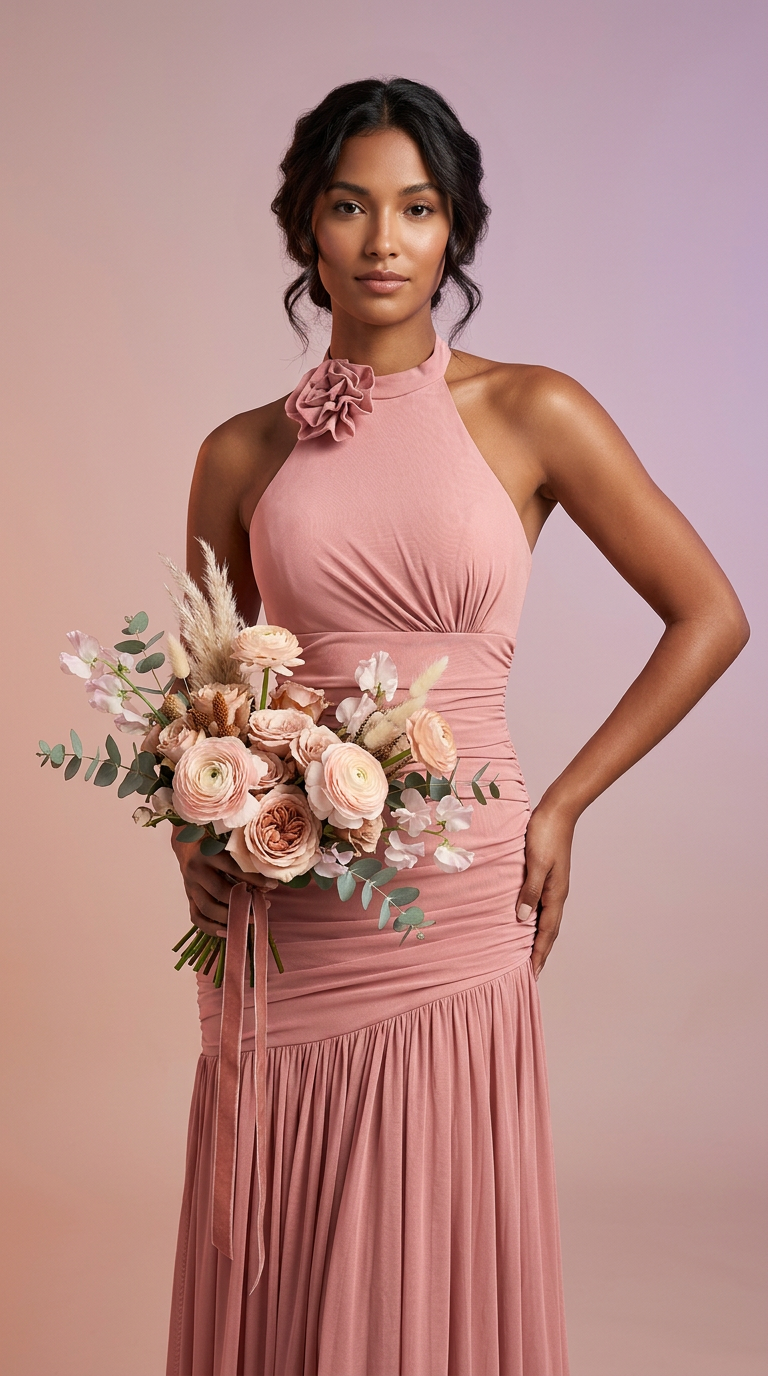 LARA - Vestido de ceremonia en chiffón