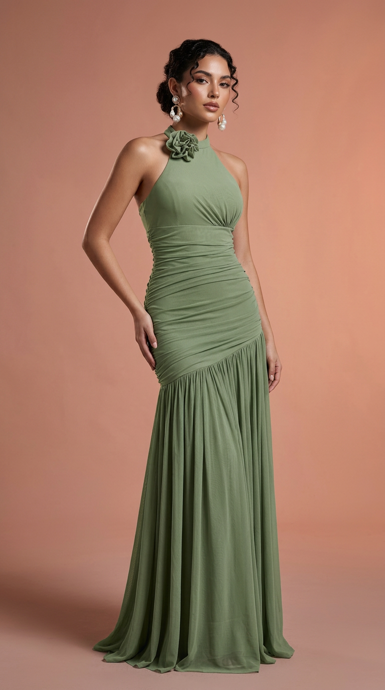 LARA - Vestido de ceremonia en chiffón