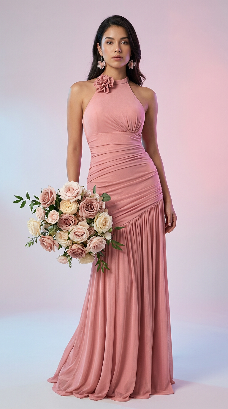 LARA - Vestido de ceremonia en chiffón