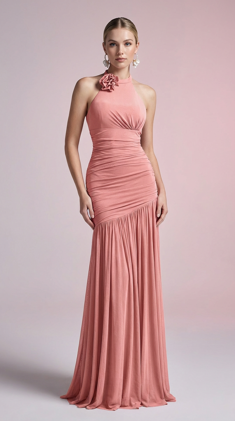 LARA - Vestido de ceremonia en chiffón