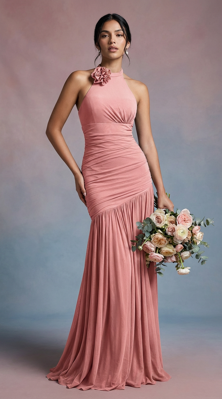LARA - Vestido de ceremonia en chiffón