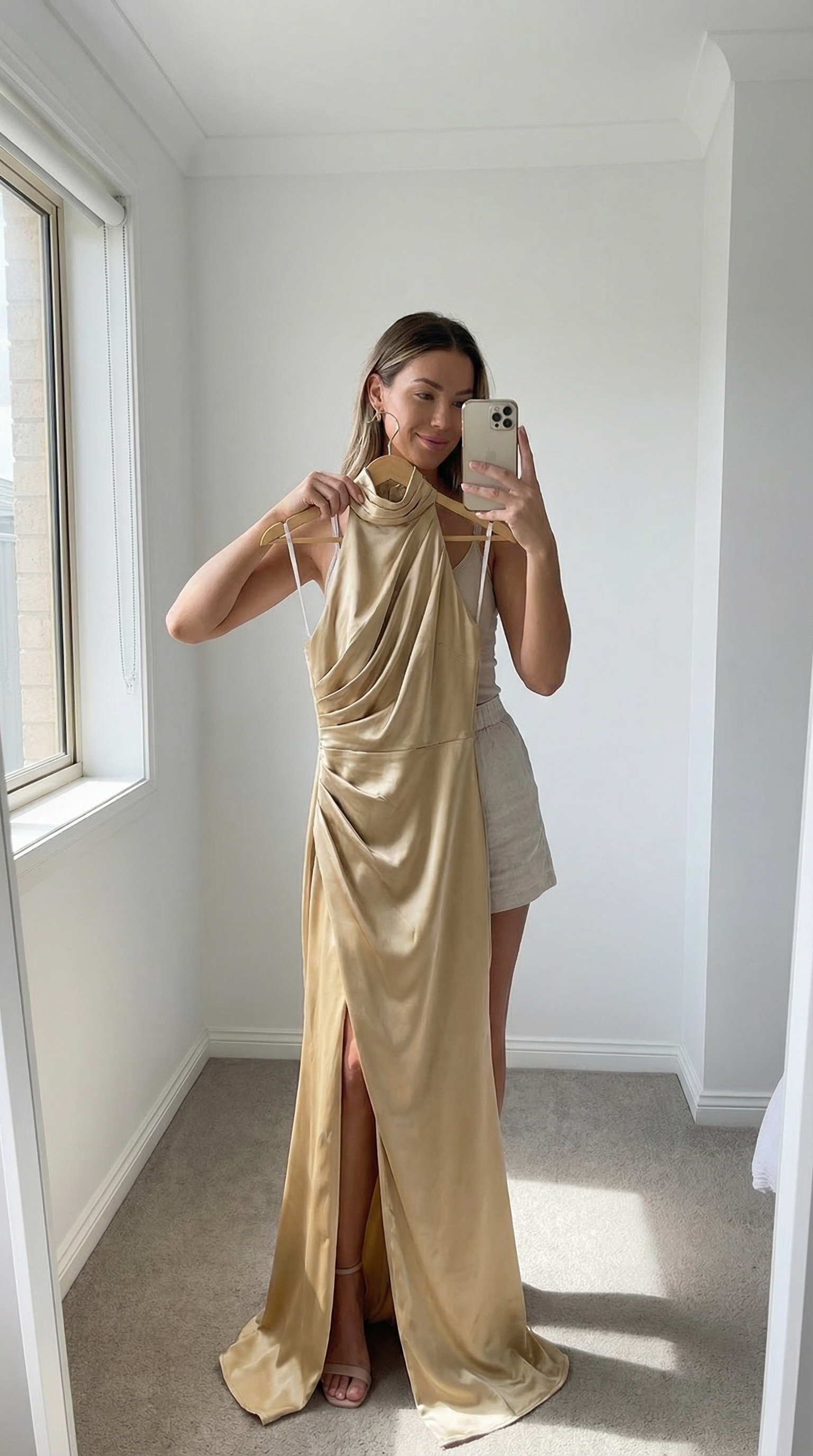 MUSA-Vestido elegante largo en satén
