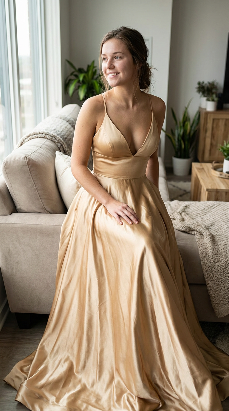 REINA - Vestido de ceremonia largo