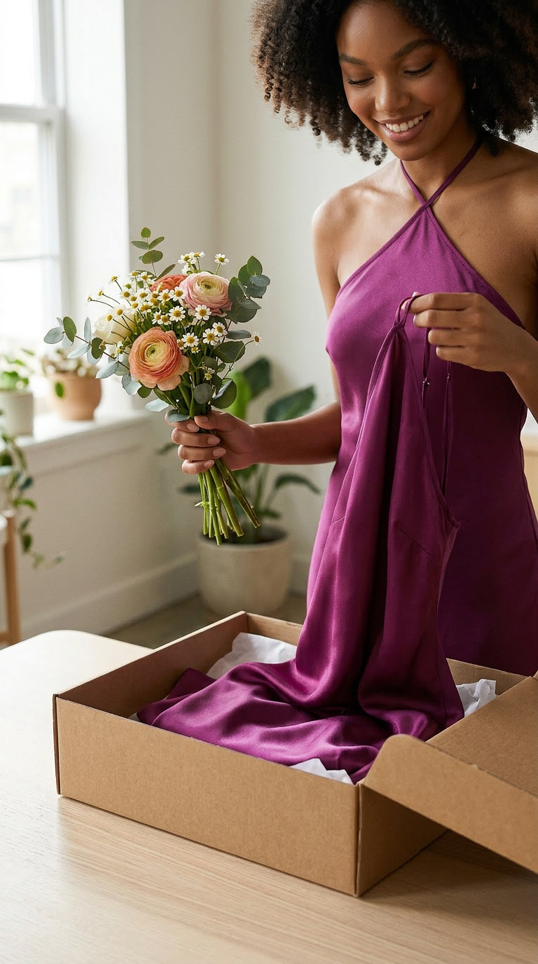 ROSA - Vestido de ceremonia largo morado