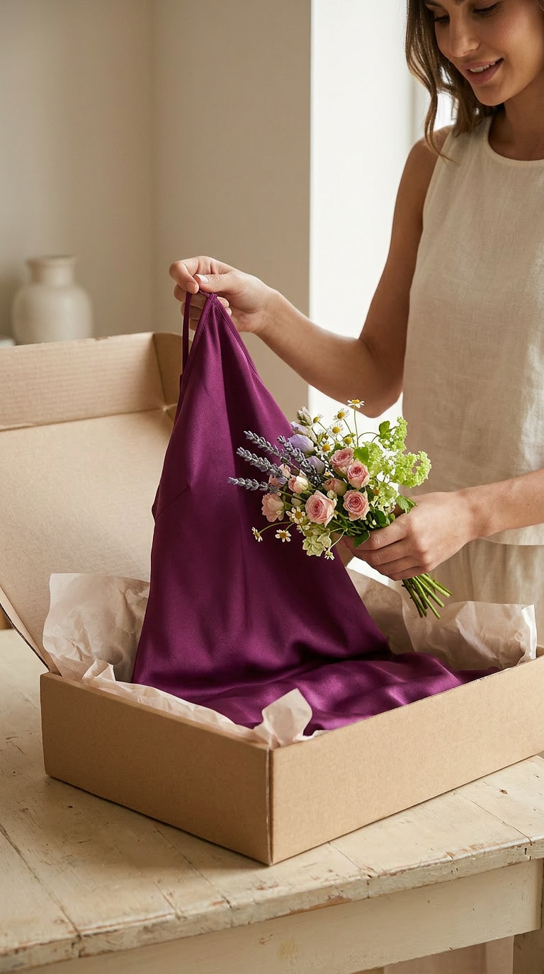 ROSA - Vestido de ceremonia largo morado