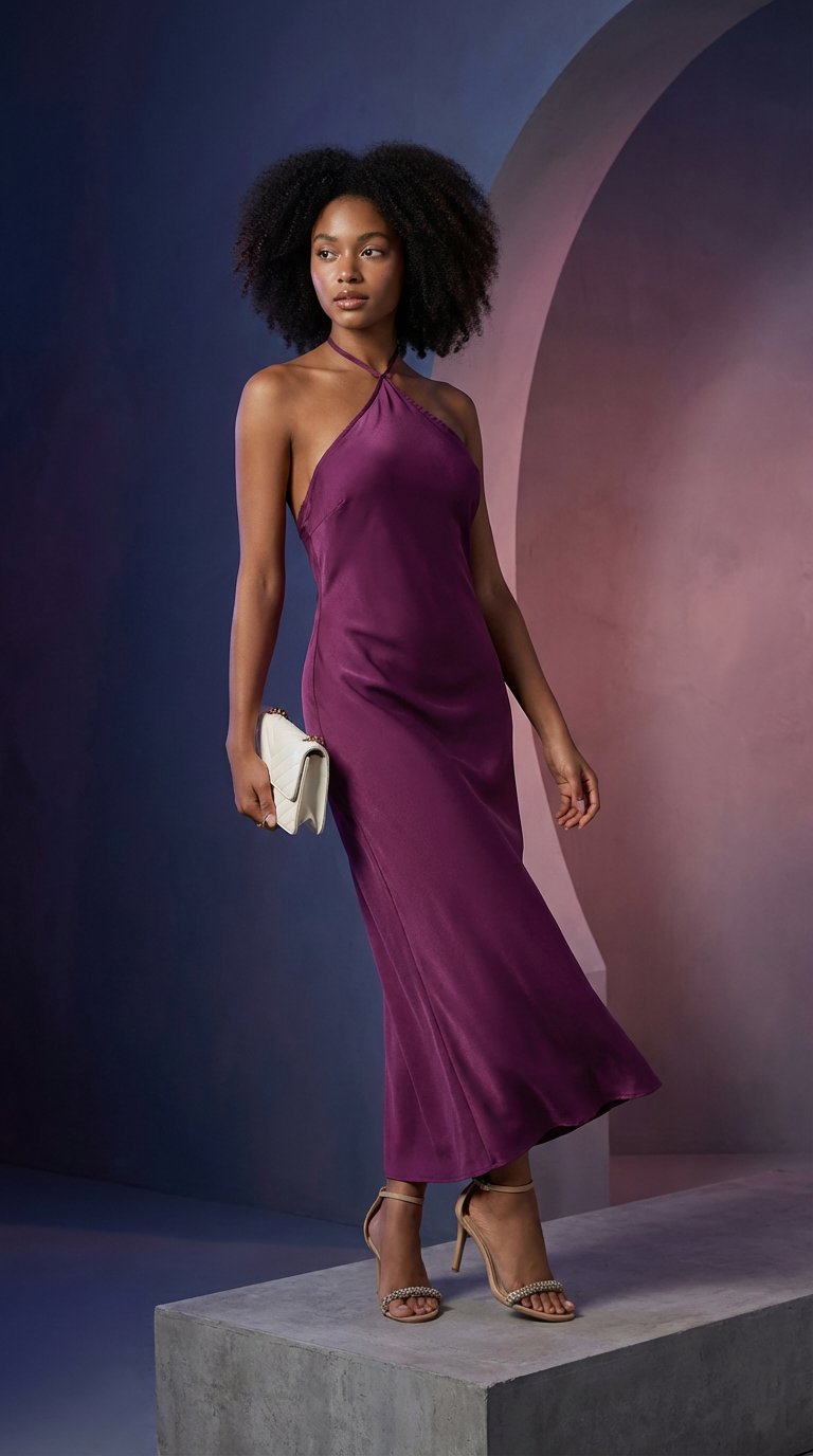 ROSA - Vestido de ceremonia largo morado