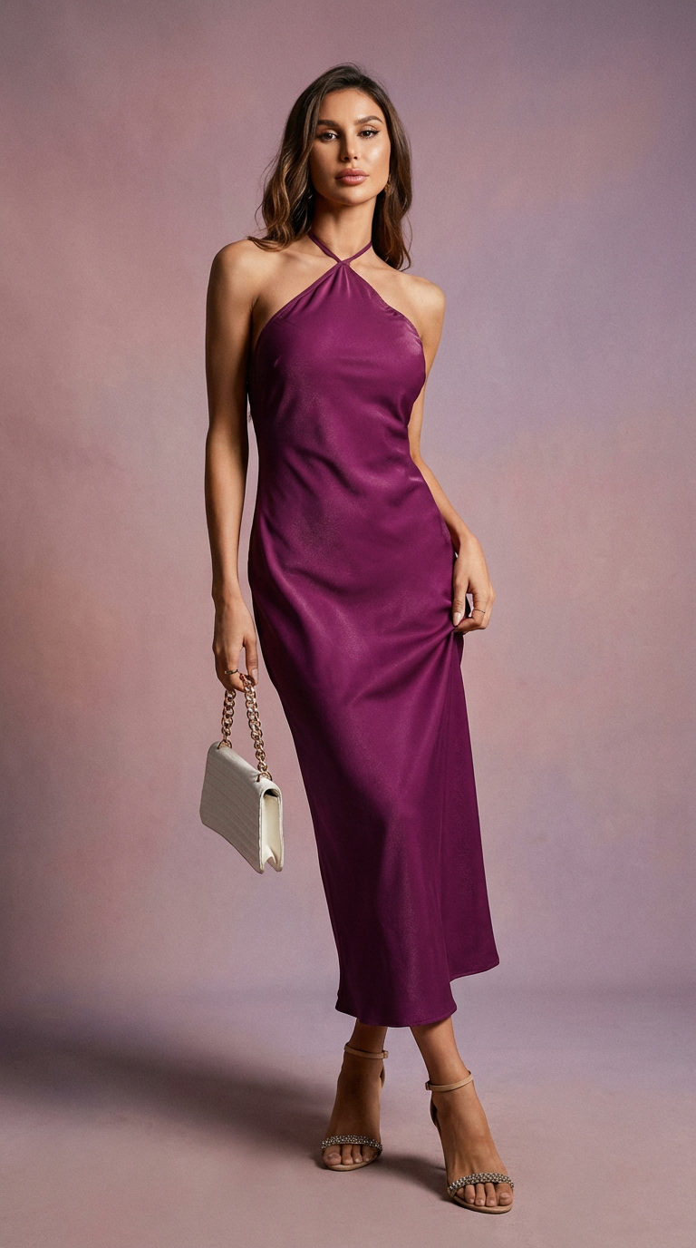 ROSA - Vestido de ceremonia largo morado