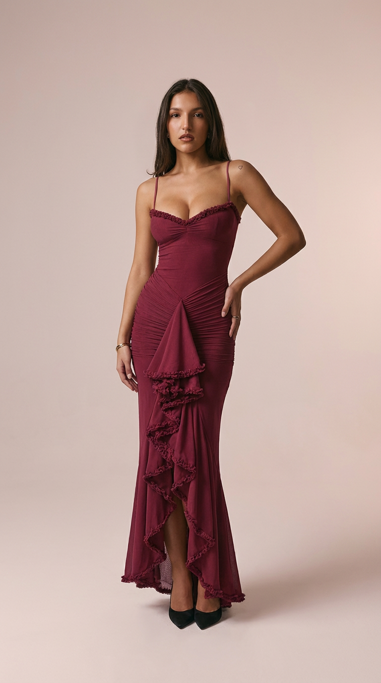 VOLANT - Vestido de ceremonia largo rojo