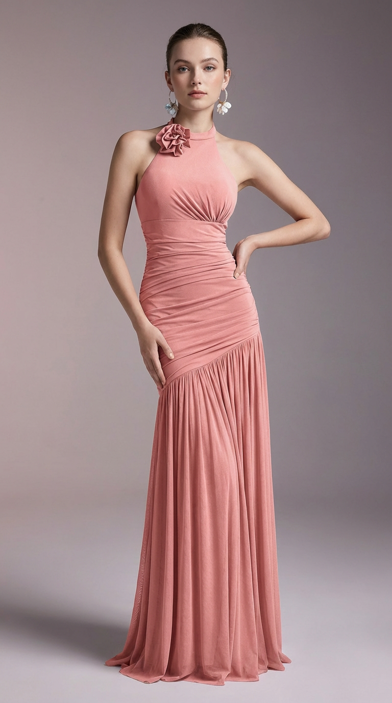 LARA - Vestido de ceremonia en chiffón