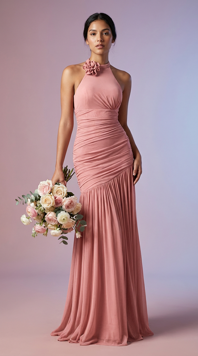LARA - Vestido de ceremonia en chiffón