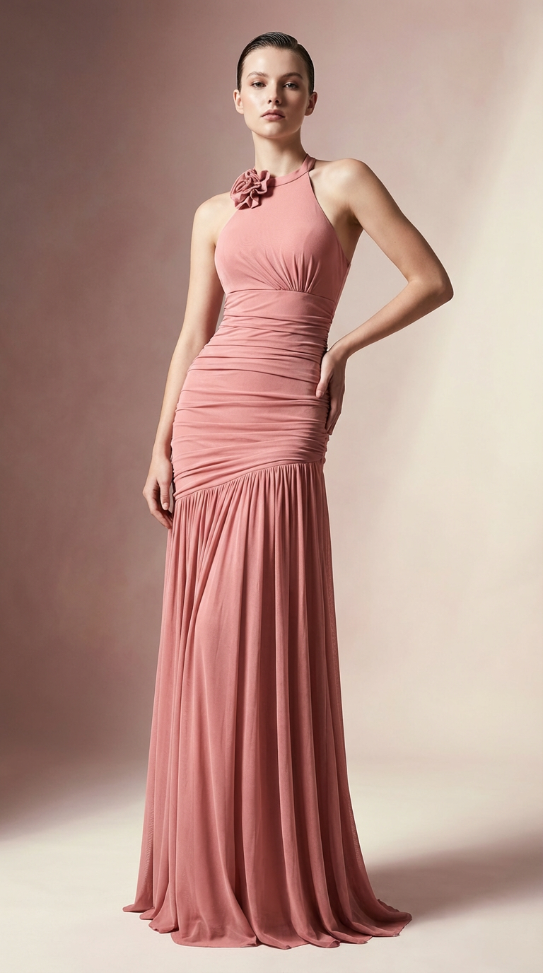 LARA - Vestido de ceremonia en chiffón