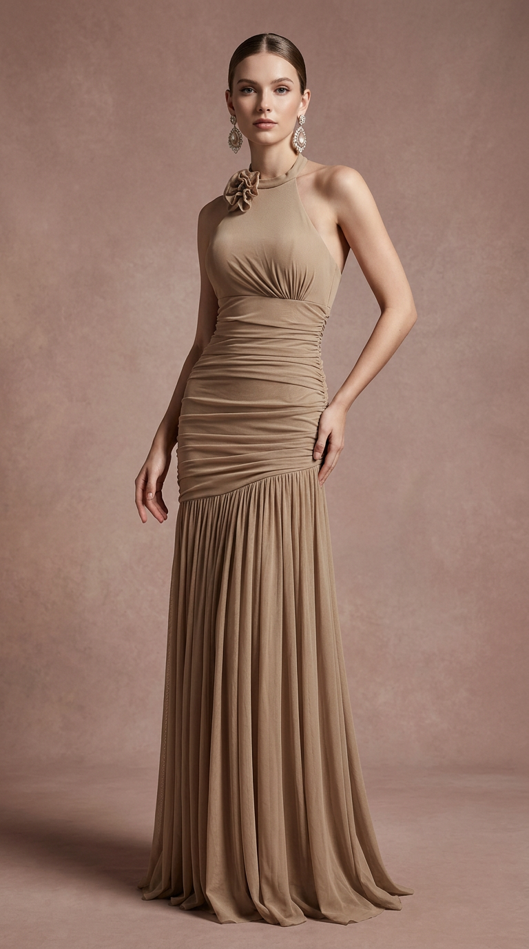 LARA - Vestido de ceremonia en chiffón