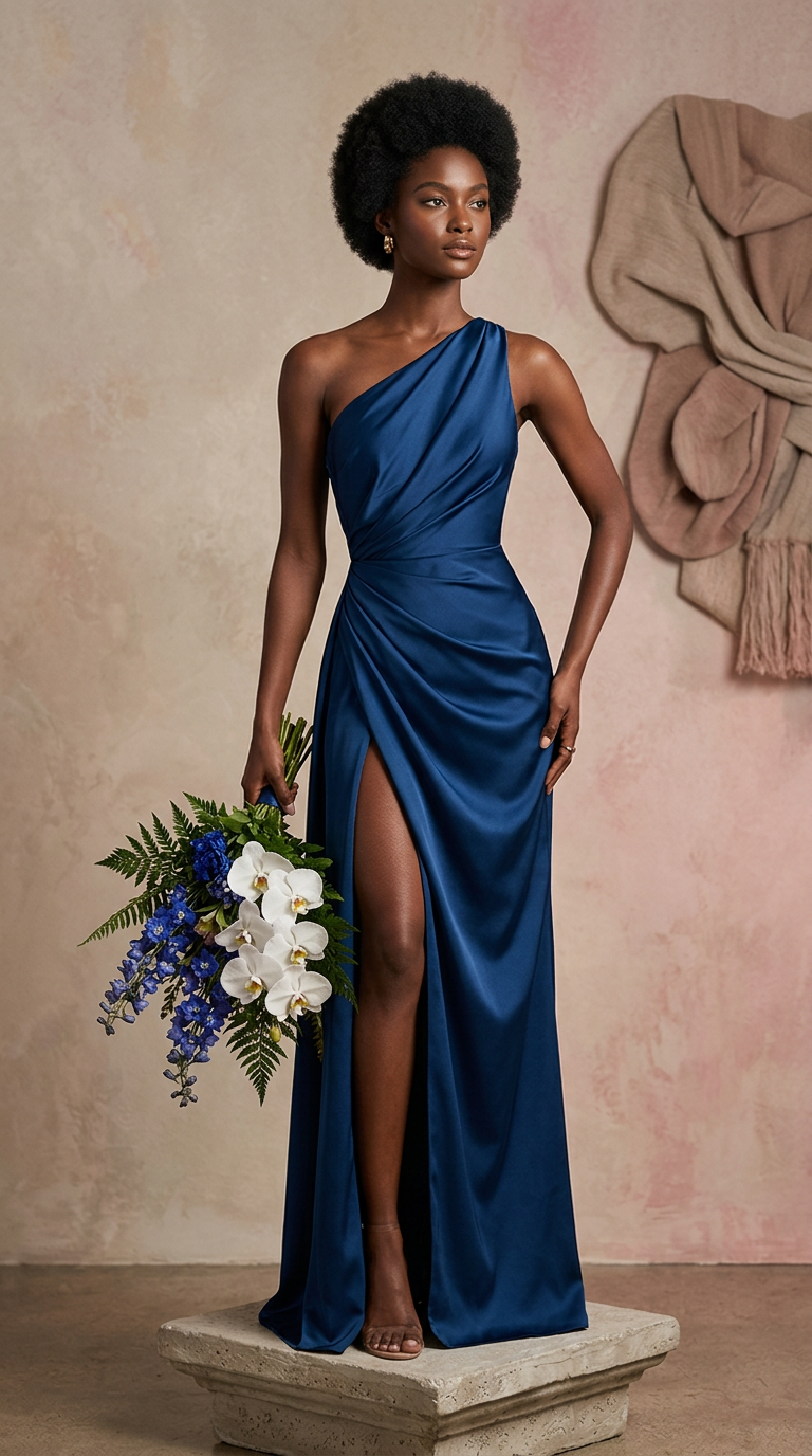 SAMARA - Vestido de ceremonia lycra en satén