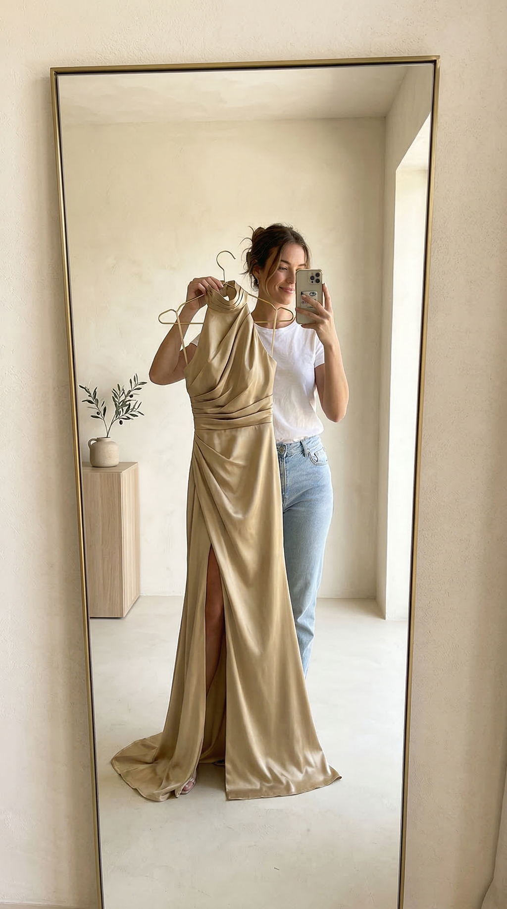 MUSA-Vestido elegante largo en satén