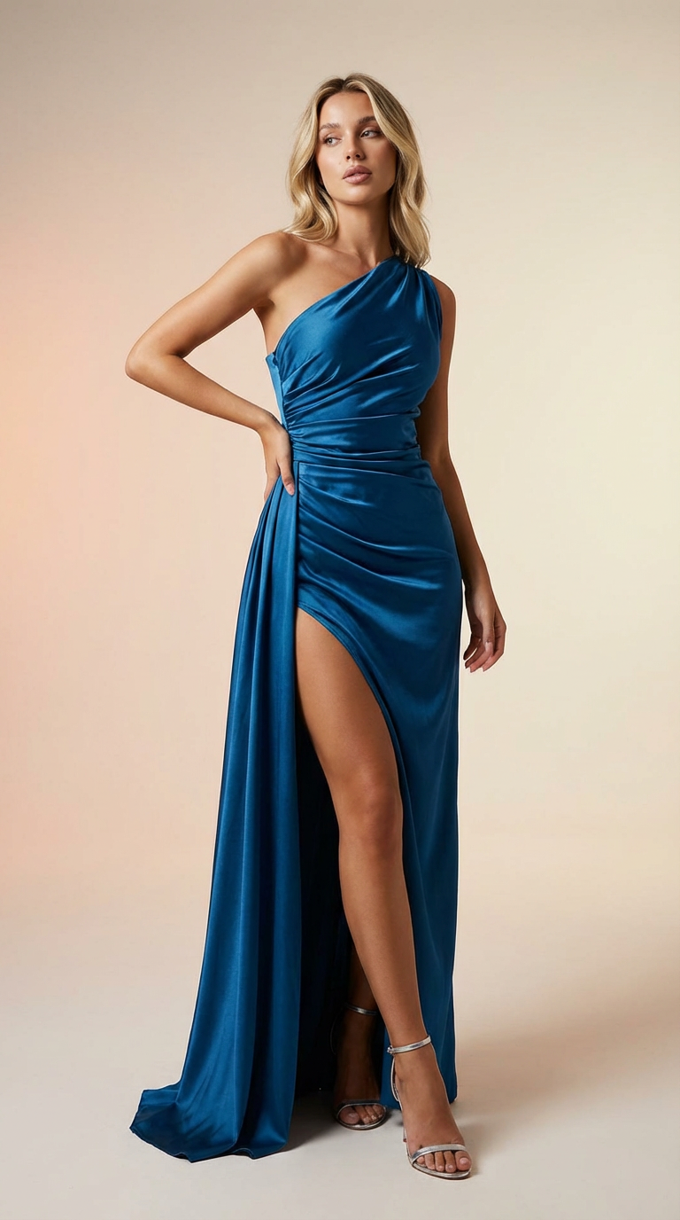 SAMARA - Vestido de ceremonia lycra en satén